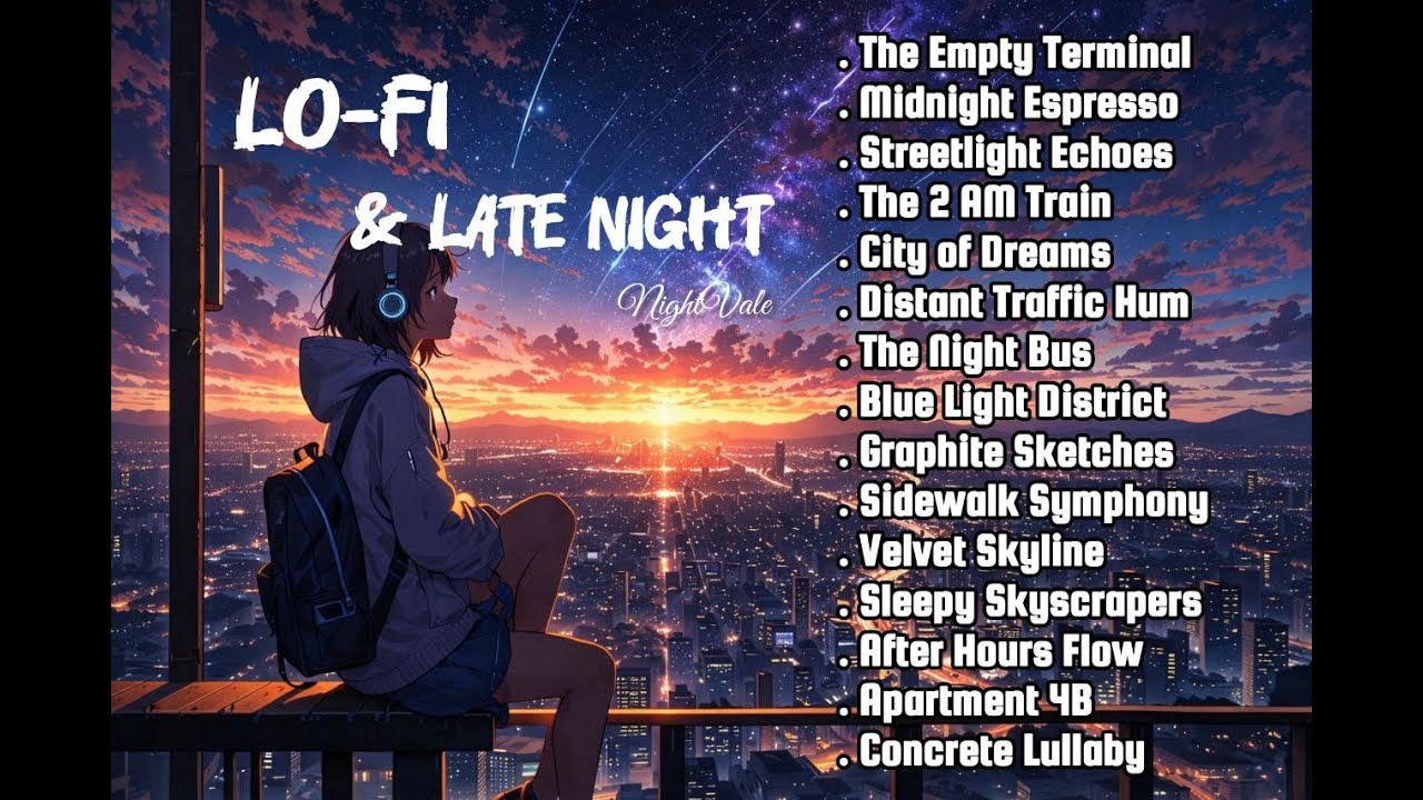Lo-Fi Late Night City Vibes (Lyrcs) 🌙 Chill Beats for Study, Sleep & Midnight Thoughts