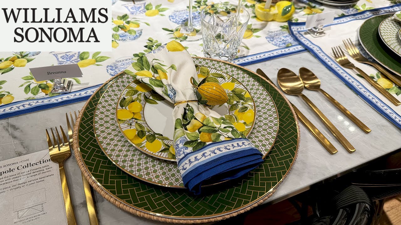 ❤️ WILLIAMS SONOMA SPRING TABLE SETTING IDEAS 🍋 TABLEWARE & KITCHEN TEXTILES