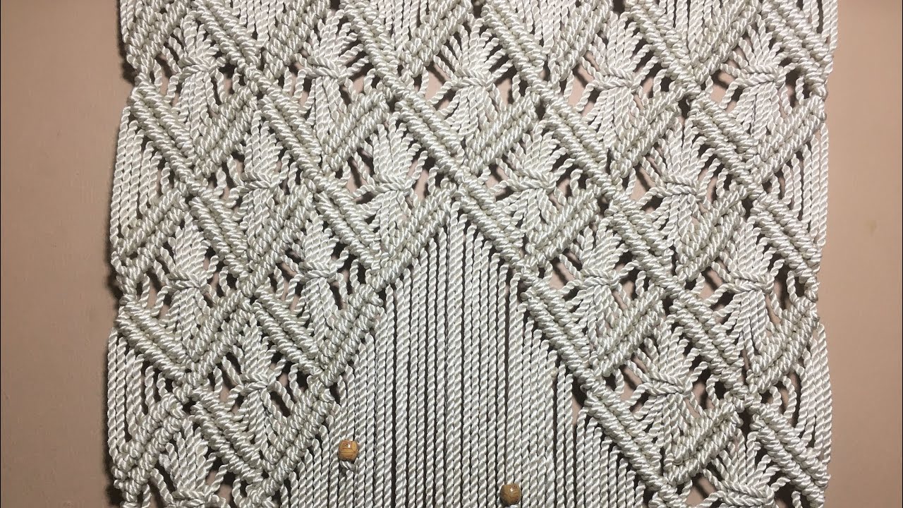 طريقة عمل ستارة متر بالمكرمية الجزء الاول - MACRAME CURTAIN TUTORIAL 1