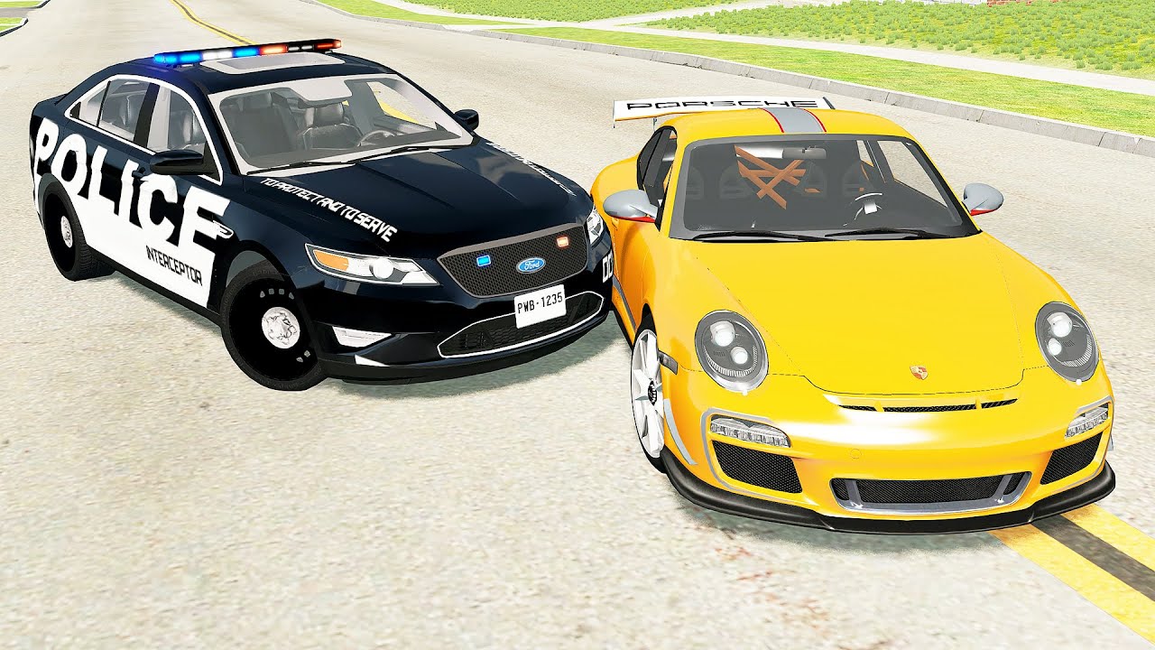 Realistic Police Chases #29 - BeamNG drive (4K)
