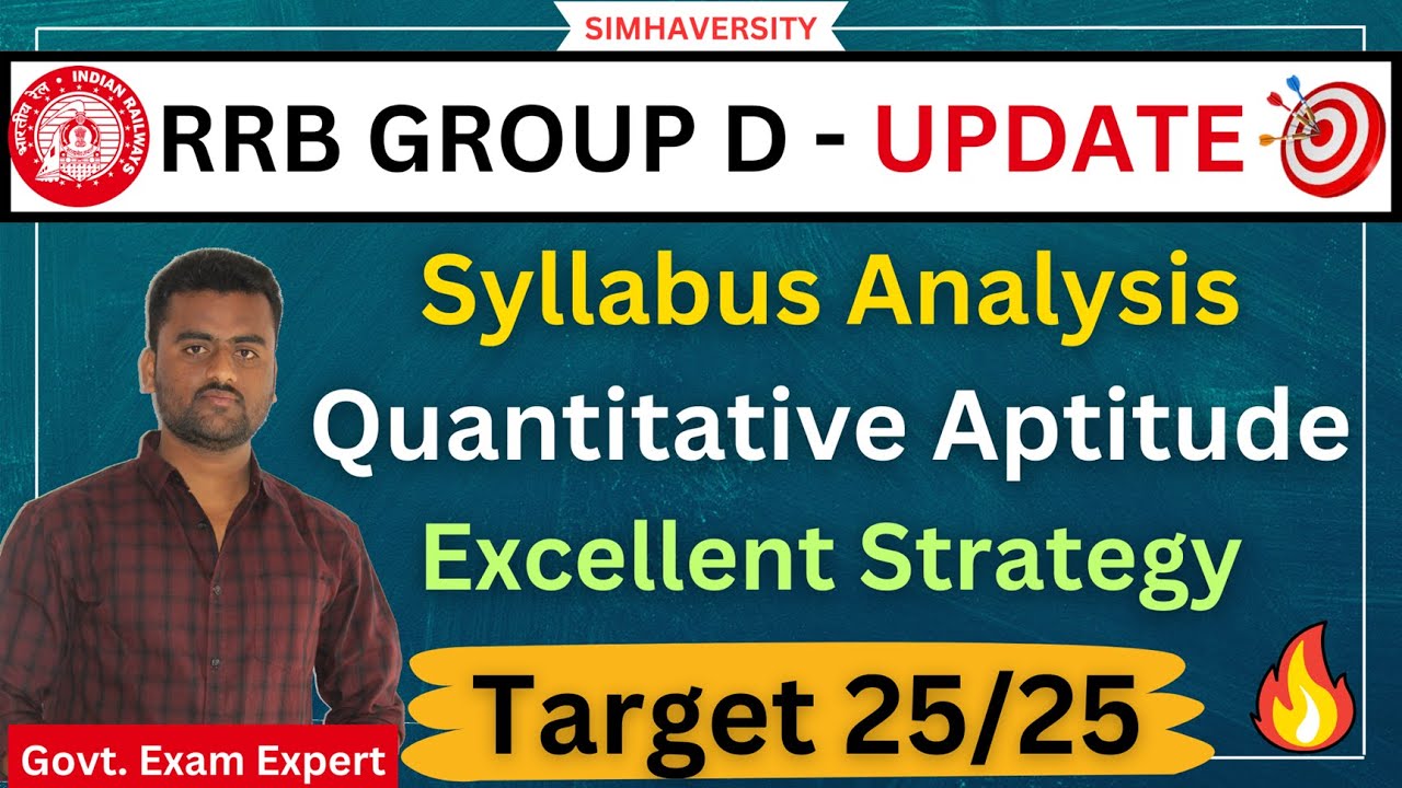 RRB Group D 2025 | Maths (Quantitative Aptitude) Important topics| Excellent Strategy to Score 25/25