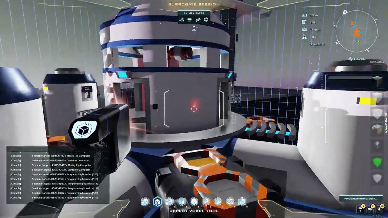 Dual Universe - Visit of our mining rigs construction yard