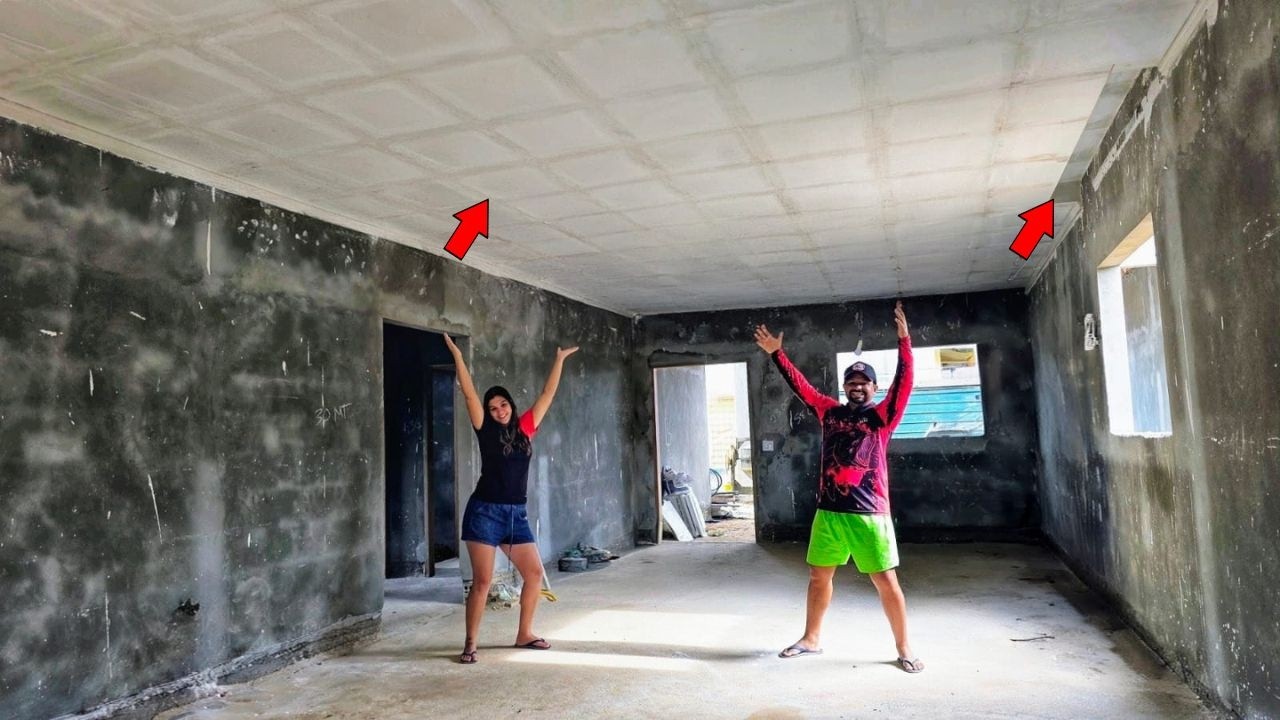 Que felicidade Finalizamos todo o gesso da nossa casa e ficou INCRÍVEL 😍