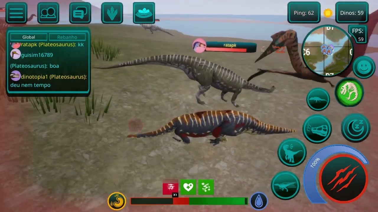SÓ PVP DE PLATEOSAURUS THE CURSED ISLE