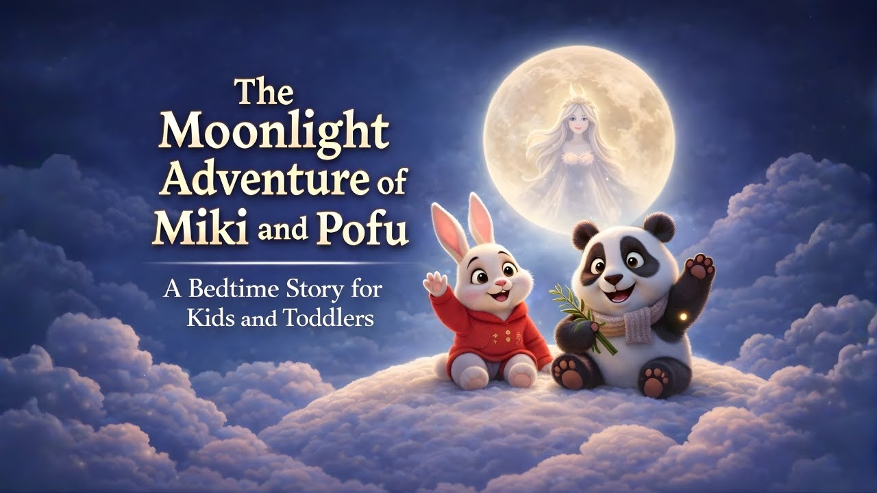The Moonlight Adventure of Miki and Pofu | A Bedtime Story for Kids and Toddlers