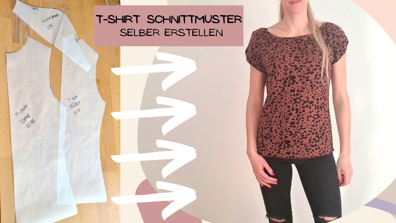T-shirt Schnittmuster selber machen - nähen für Anfänger