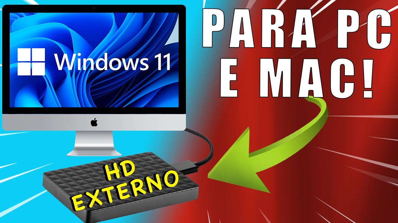 Como instalar Windows 11 no HD externo USB e usar no Mac - Para PC e Mac com BootCamp