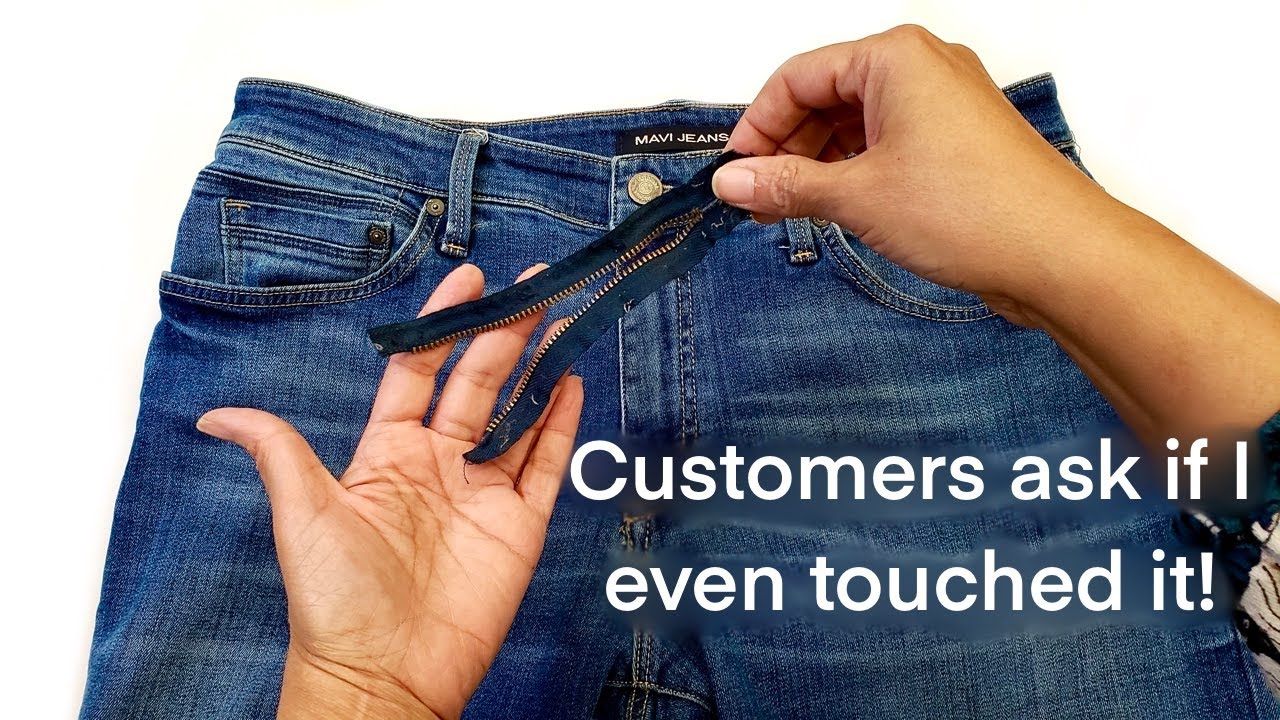 How to Replace the Zipper on Jeans - Secrets from a profesional tailor