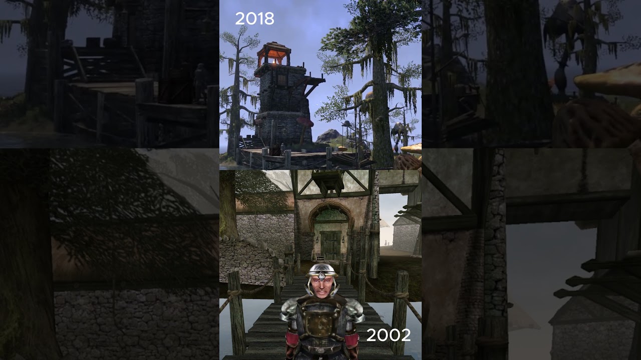 Morrowind 2002 i 2018 #Nerdex #ESO #elderscrollsonline #morrowind  #classic #nostalgia #por&oacute;wnanie