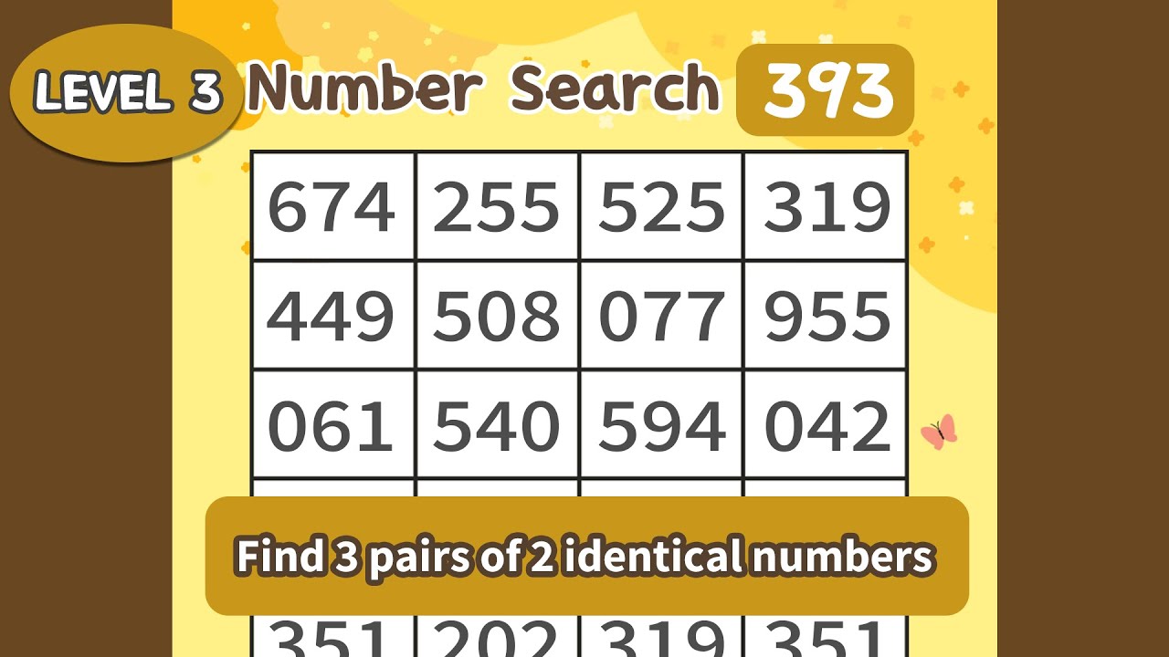 Number Hunt to Fight Forgetfulness   3-393