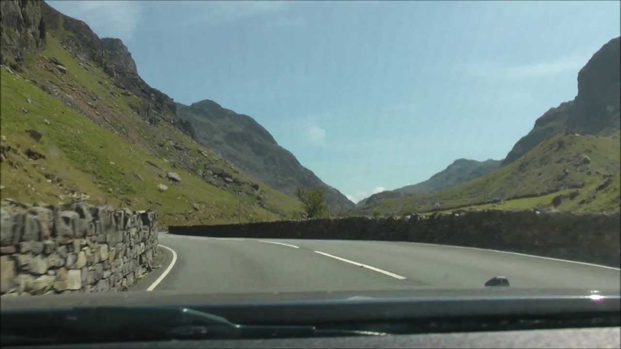 North Wales. The stunning Llanberis Pass by car.