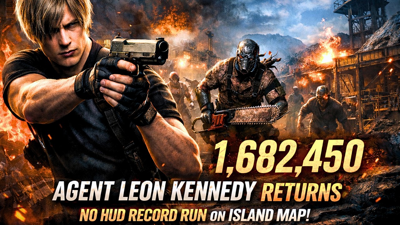 INSANE 1,682,450 Score – Leon No HUD Mercenaries Island | RE4 Remake
