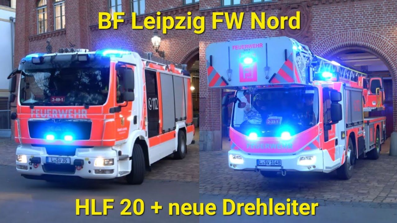 HLF 20 + neue Drehleiter BF Leipzig FW Nord & Ausbildungs-HLF 20 FW West