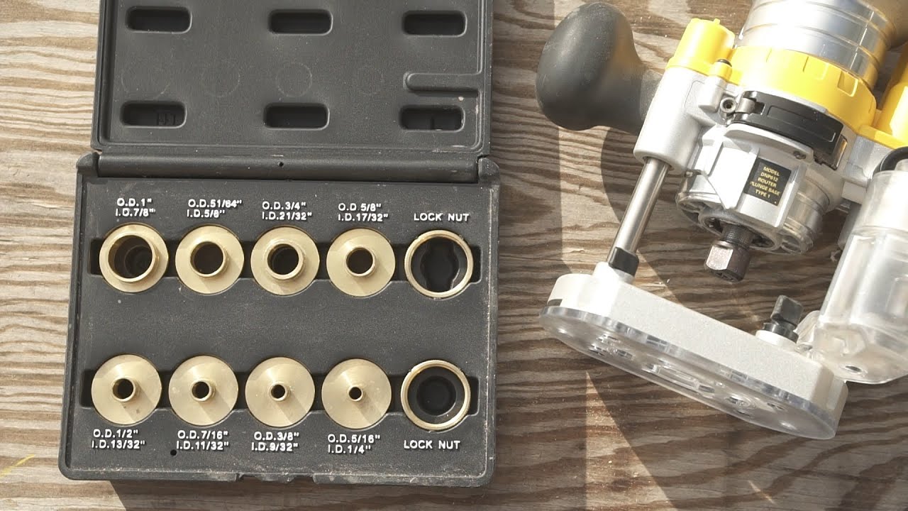 O'skool 10 pcs Brass Router Template Bushing Guides Set