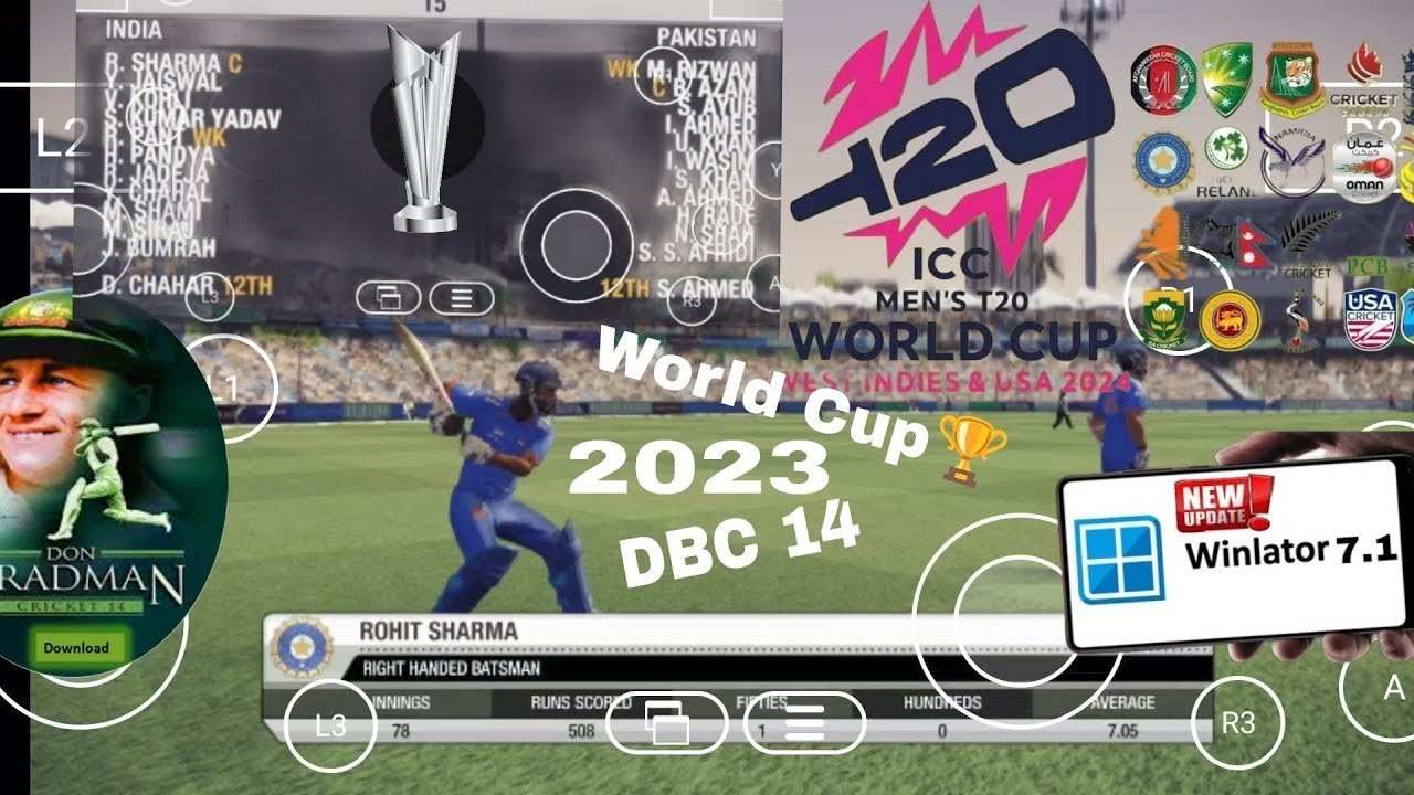 2023 WORLD CUP PATCH DON BRADMAN 14 MOD ON WINLATOR 7.1