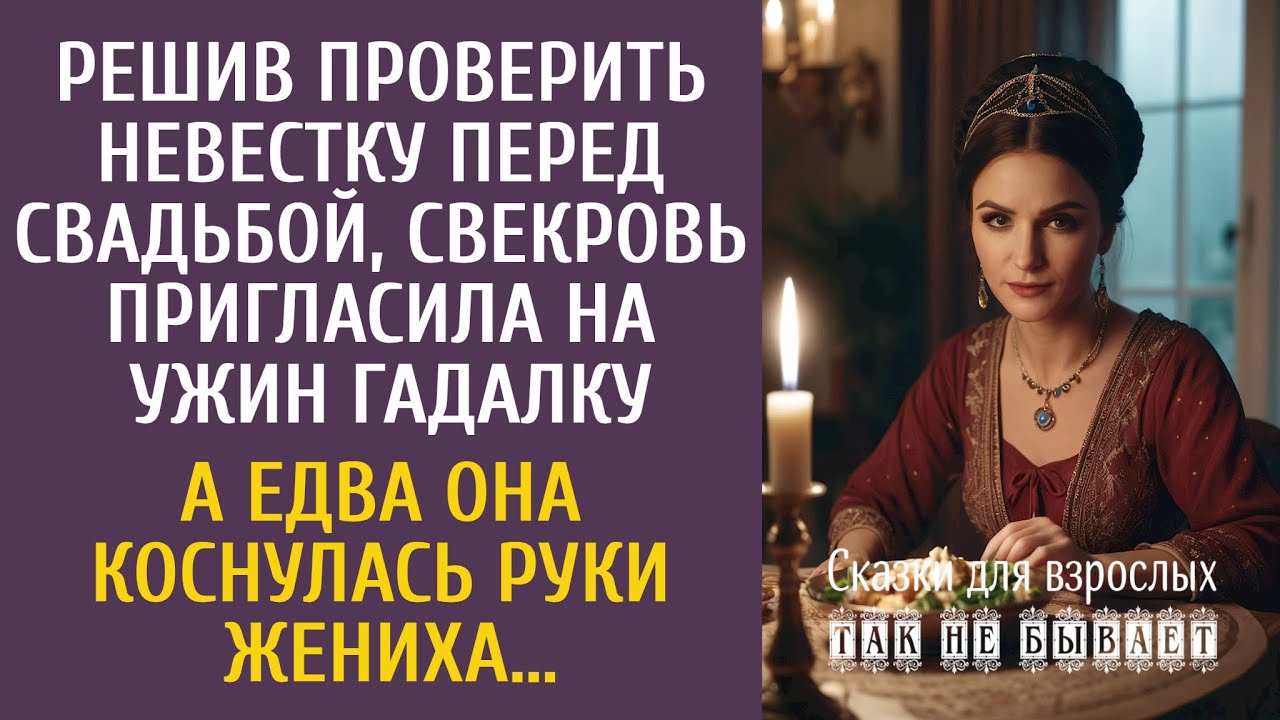Решив проверить невестку перед свадьбой, свекровь пригласила гадалку… А едва она коснулась жениха…
