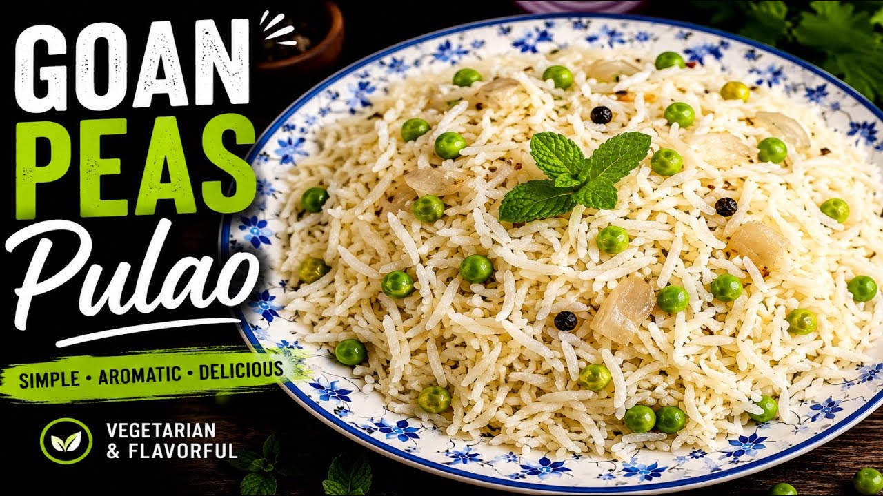 Classic Goan Vatana Pulao | Easy Veg Rice Dish