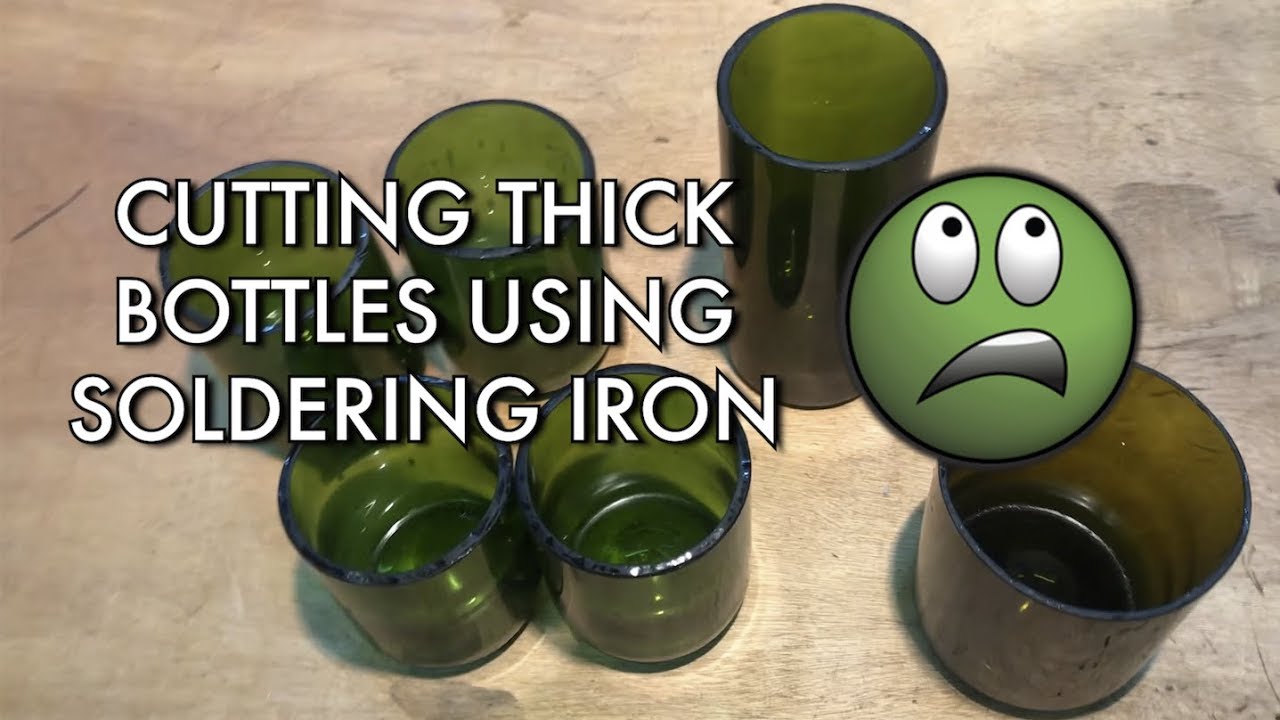 How to Cut THICK glass bottles with soldering iron