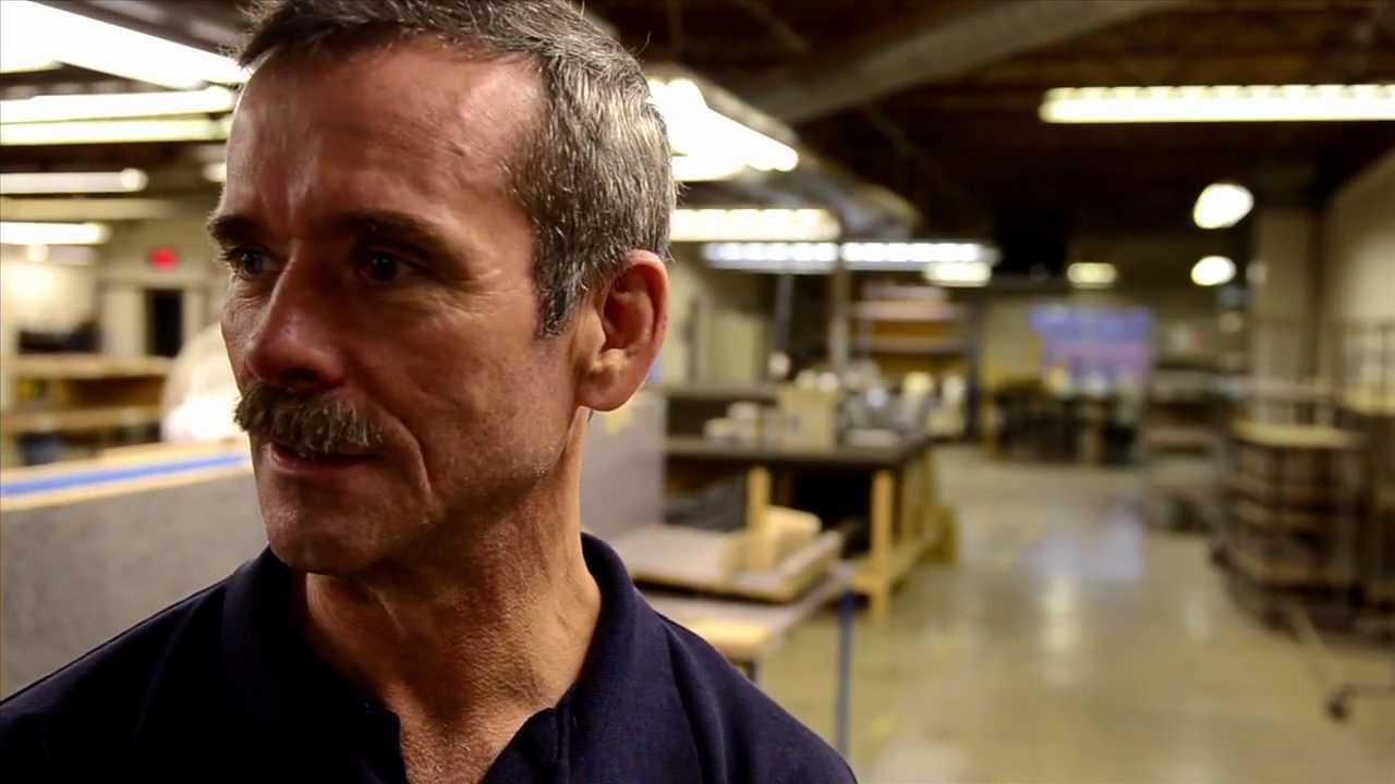 Chris Hadfield visits Larriv&eacute;e Guitar factory and talks about playing guitar in space