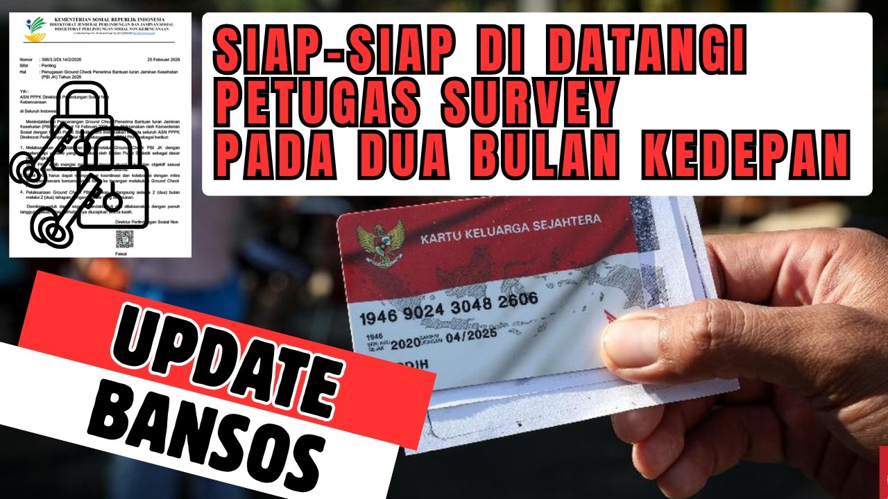🔴 SURAT DARI KEMENSOS SUDAH TURUN ‼️ SIAP-SIAP DIDATANGI PETUGAS SURVEY SELAMA 2 BULAN KEDEPAN