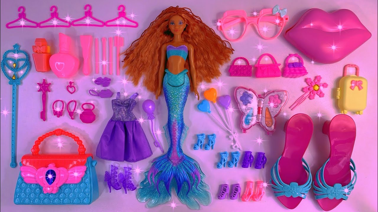 Disney Princess Doll Makeover ~ DIY Miniature Ideas For Barbie ~ Wig, Dress, Faceup, andMore! DIY 