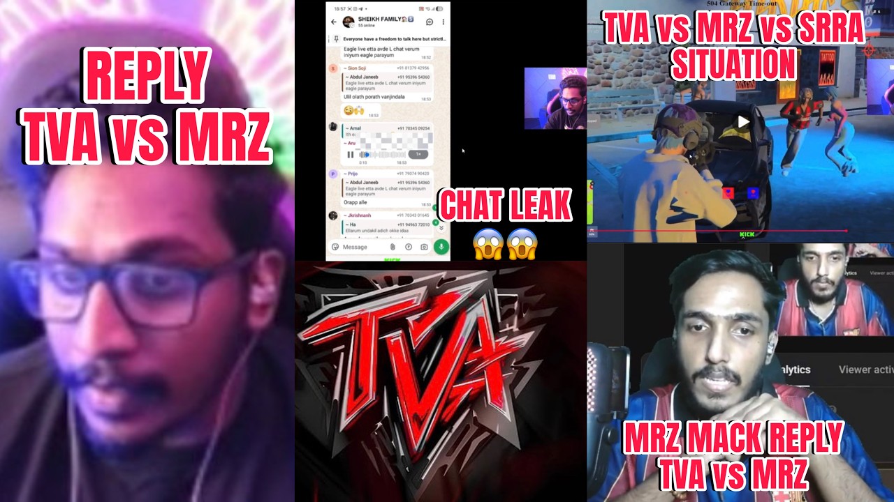 Eagle Reply Chat Leak😱| Eagle React TVA vs MRZ vs SRRA Situation😳| MRZ Mack Reply | Gamers Talks