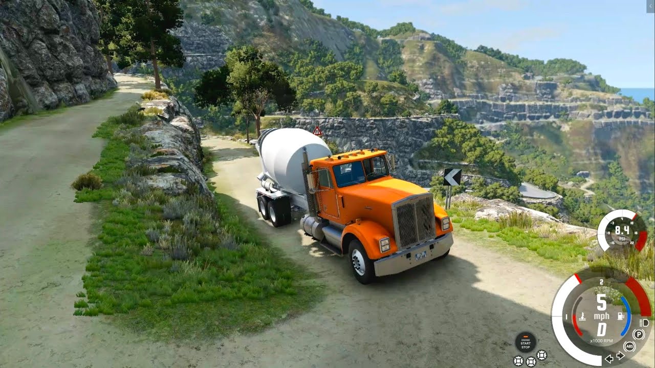 BeamNG Gameplay - Miller Truck Khatarnak Rasto Se Le Gaye Site Pe 