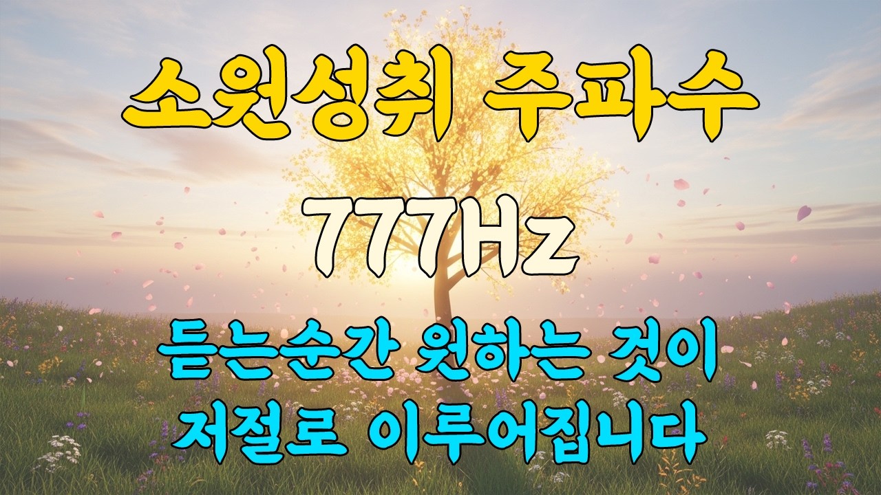 777Hz  행운주파수, 듣는 순간 대운이 옵니다 | 명상, 취침, 소원성취, 재물운, 행복 파동음악