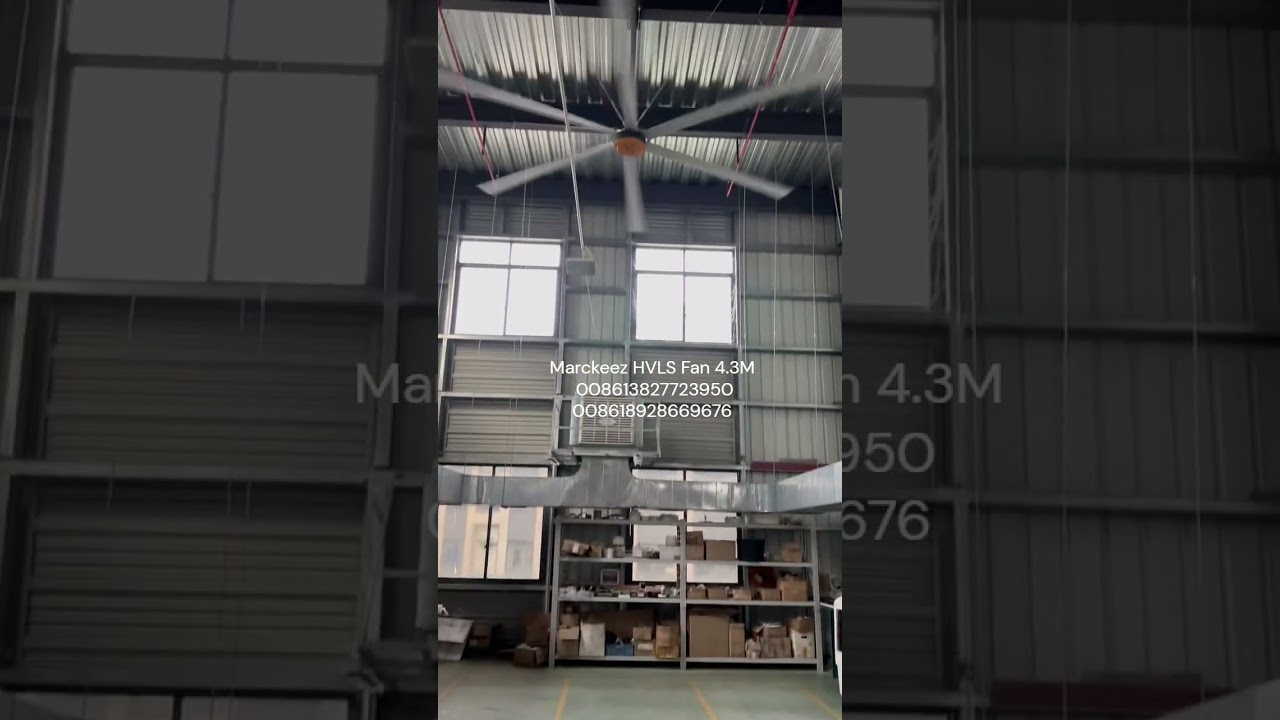 HVLS FAN FM-4.3M-169INCH-DC MOTOR MARCKEEZ CEILING FAN CEILING FAN #airflow #home #energyefficiency