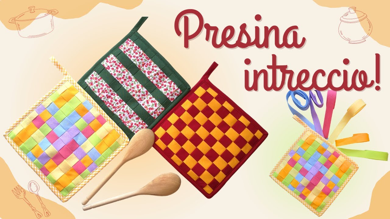 Presina facile | Quick and easy pot holders, new tecnique | Creative sewing idea!