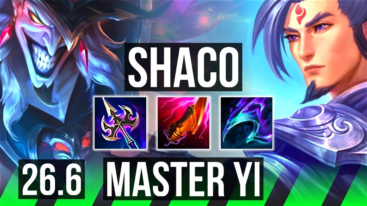 SHACO vs MASTER YI (JGL) | EUW Master | 26.6