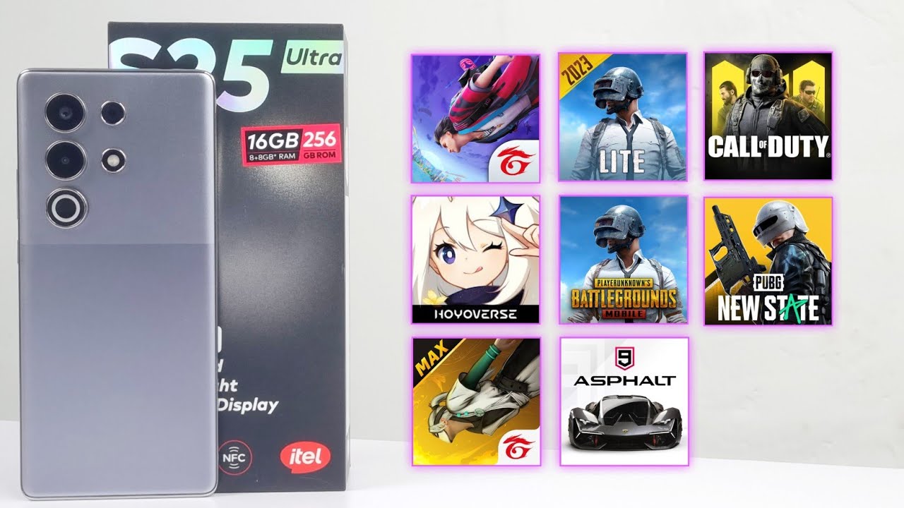 iTel S25 Ultra 8+ Games Test - PUBG/Call Of Duty/New State/Genshin Impact/Free Fire/Asphalt 9
