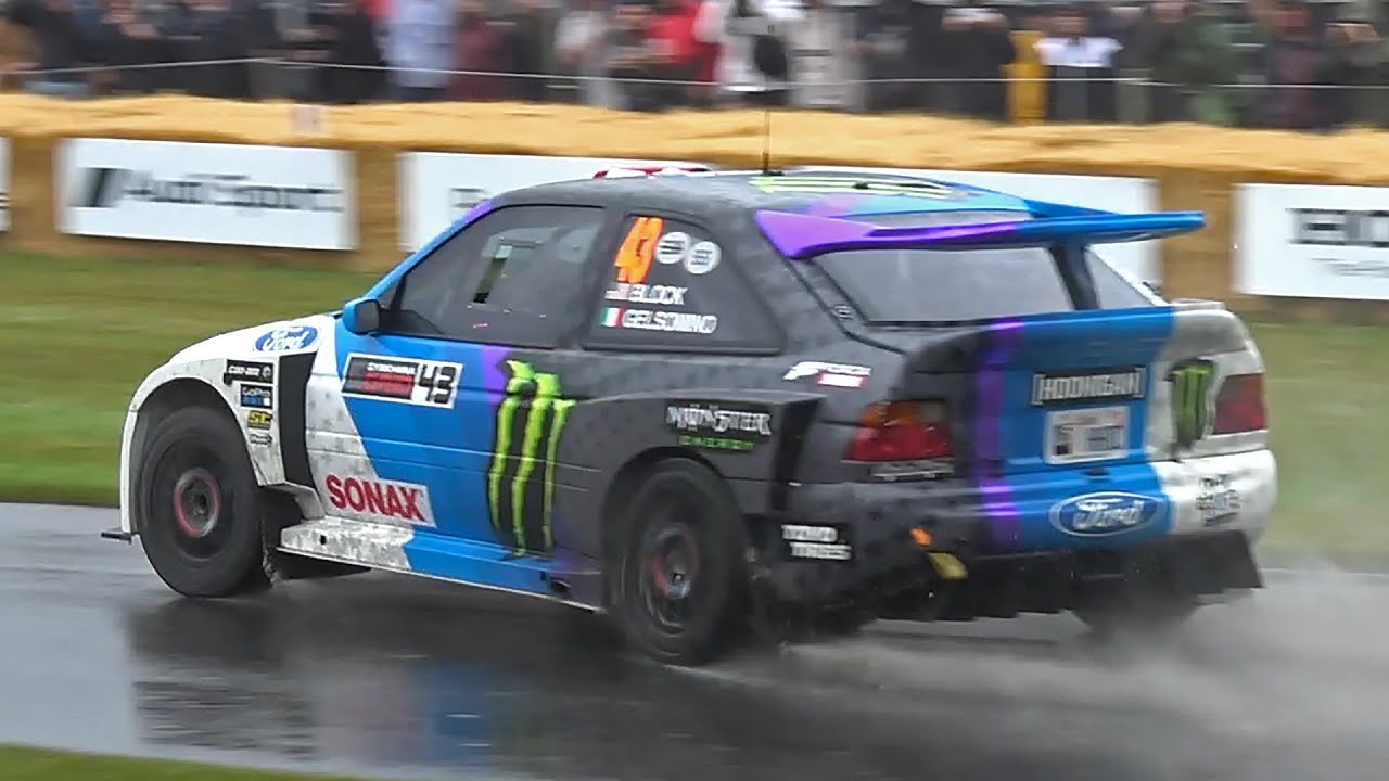 Ken Block Driving His Ford Escort RS Cosworth Cossie V2 @ Goodwood Festival of Speed