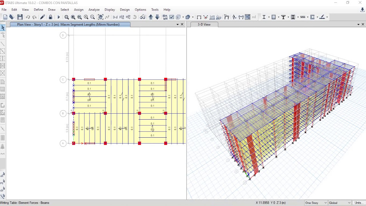 Exportar tablas de momento y cortante por elemento en ETABS