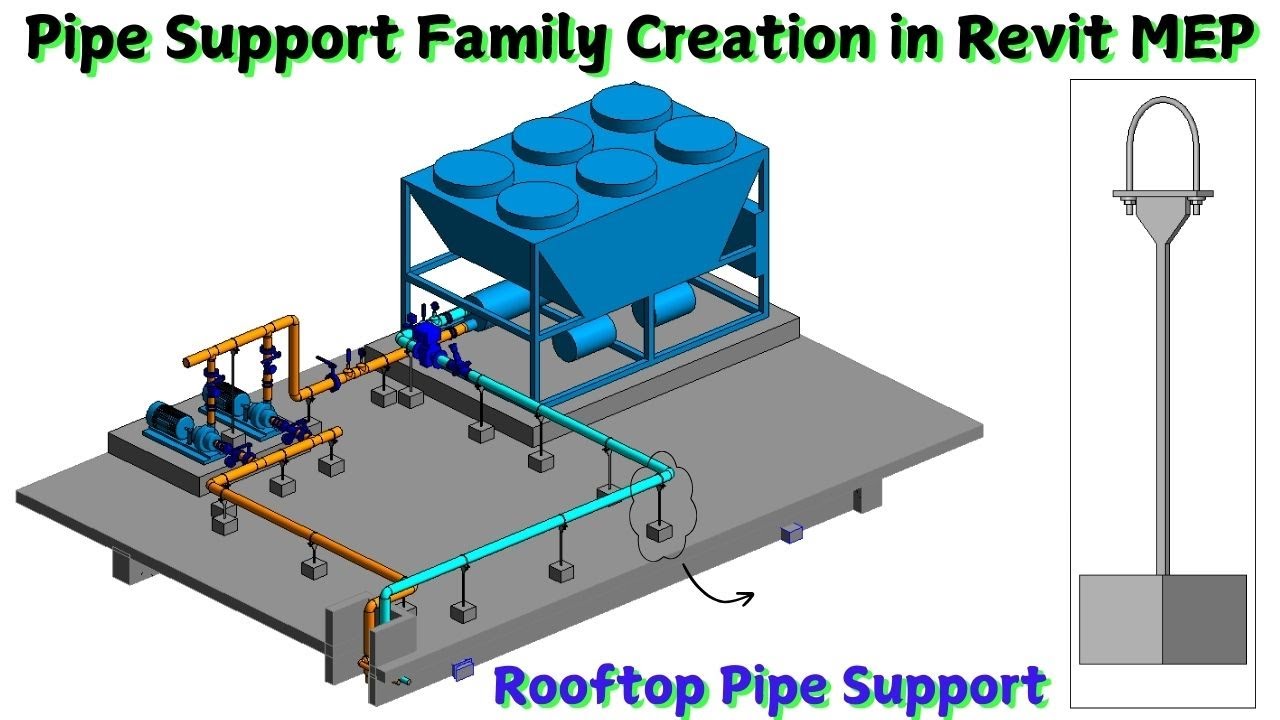 Revit HVAC | Revit MEP Pipe Support Family | #revitmep #mep #plumbing
