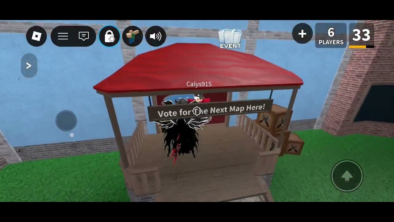 Playing mm2 in Roblox 