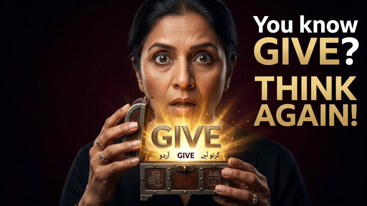 GIVE – Meaning, Uses & Sentences | Learn English in Urdu