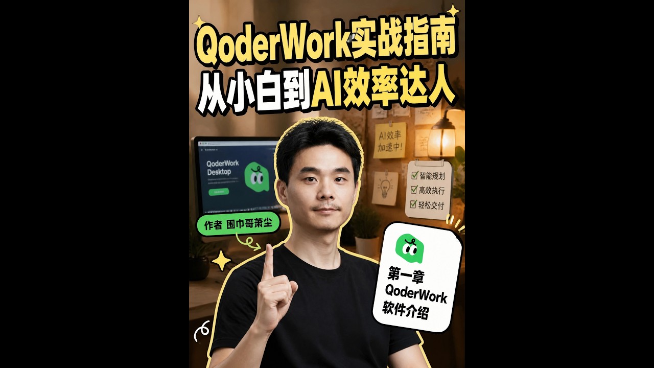 QoderWork实战指南：从小白到AI效率达人@围巾哥萧尘🧣 第一章：QoderWork 软件介绍