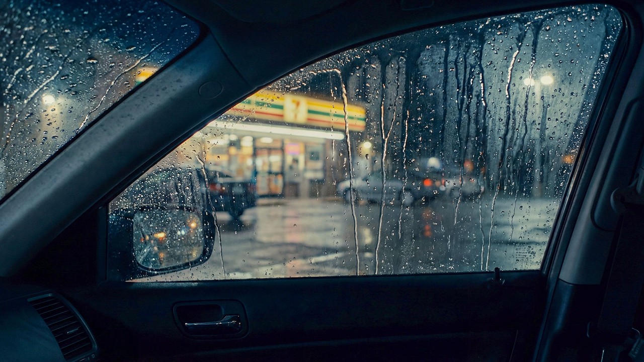 Heavy Rain in a Parked Car to Stop Overthinking – Deep Sleep, Anxiety Relief, White Noise