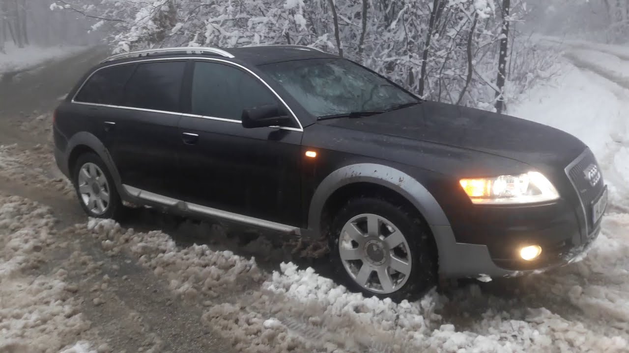 AUDI A6 4F Allroad 3.0 TDI quattro first snow drive for 2021 2021.01.10