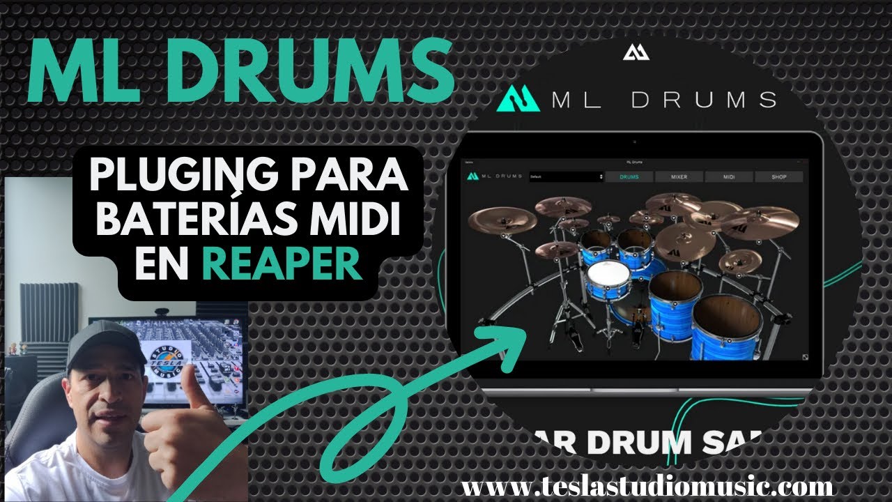 ⚡ML DRUMKIT baterías MIDI en REAPER con este pluging🆒| @teslastudiomusic