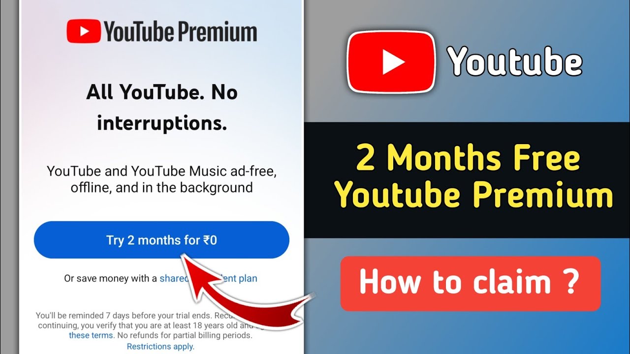 How to Get 2 Months Free Youtube Premium | Free Youtube Premium 2026