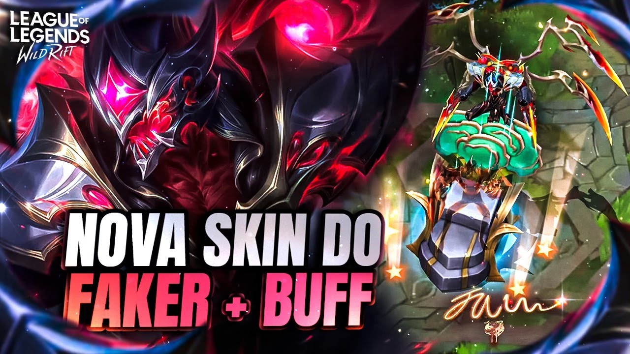 GAMEPLAY NOVA SKIN DO FAKER E BUFF NO ZED! COINCIDÊNCIA ?? TA LINDO DEMAIS!! | LoL Wild Rift