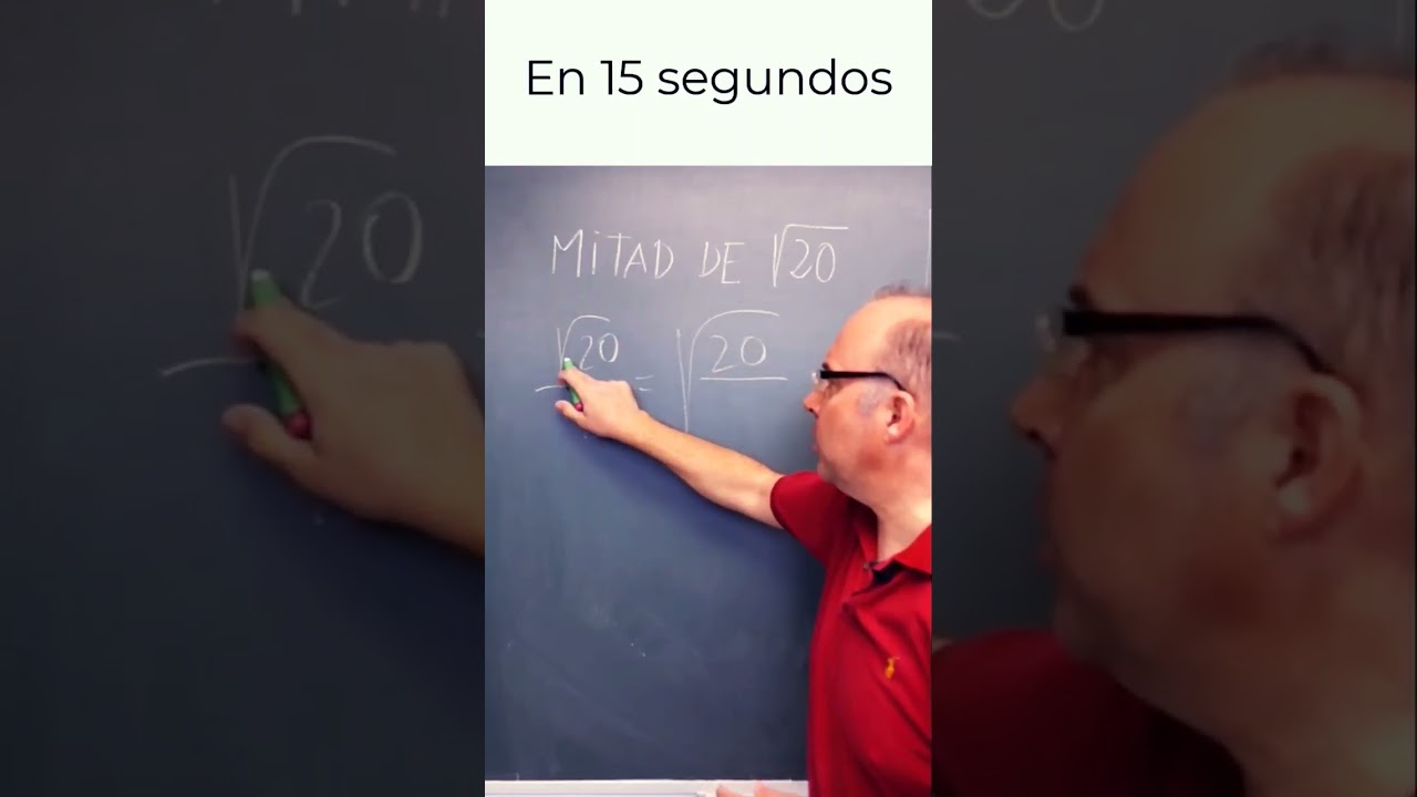 ✅ MITAD de una RA&Iacute;Z CUADRADA🏃 #raices #raicescuadradas #simplificar #matematicas #shorts