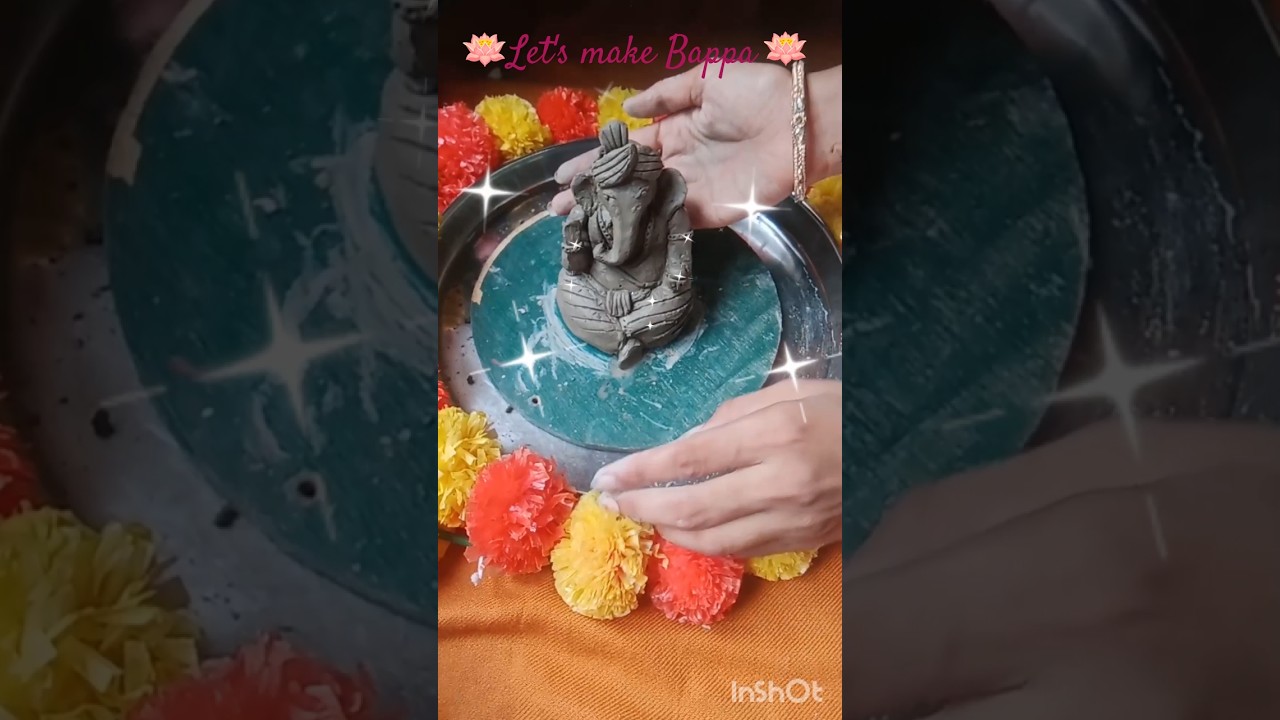 let's make clay bappa at home | eco-friendly Ganesha making | #shorts