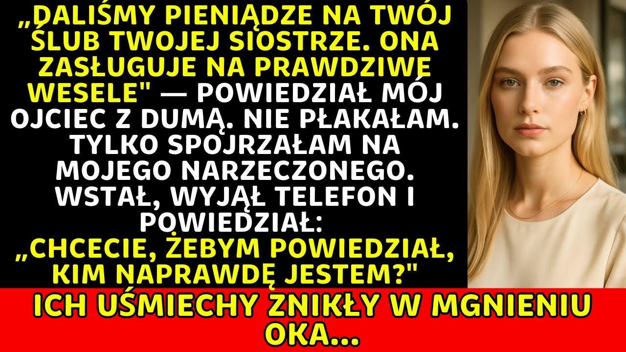 Mój ojciec oddał pieniądze z mojego ślubu mojej siostrze – wtedy mój mąż ujawnił prawdę…