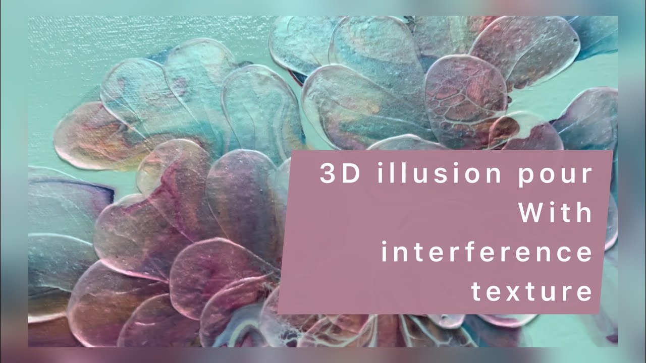 3D illusion Dutch pour with interference texture | fluid art | by Tasha Acrylicious