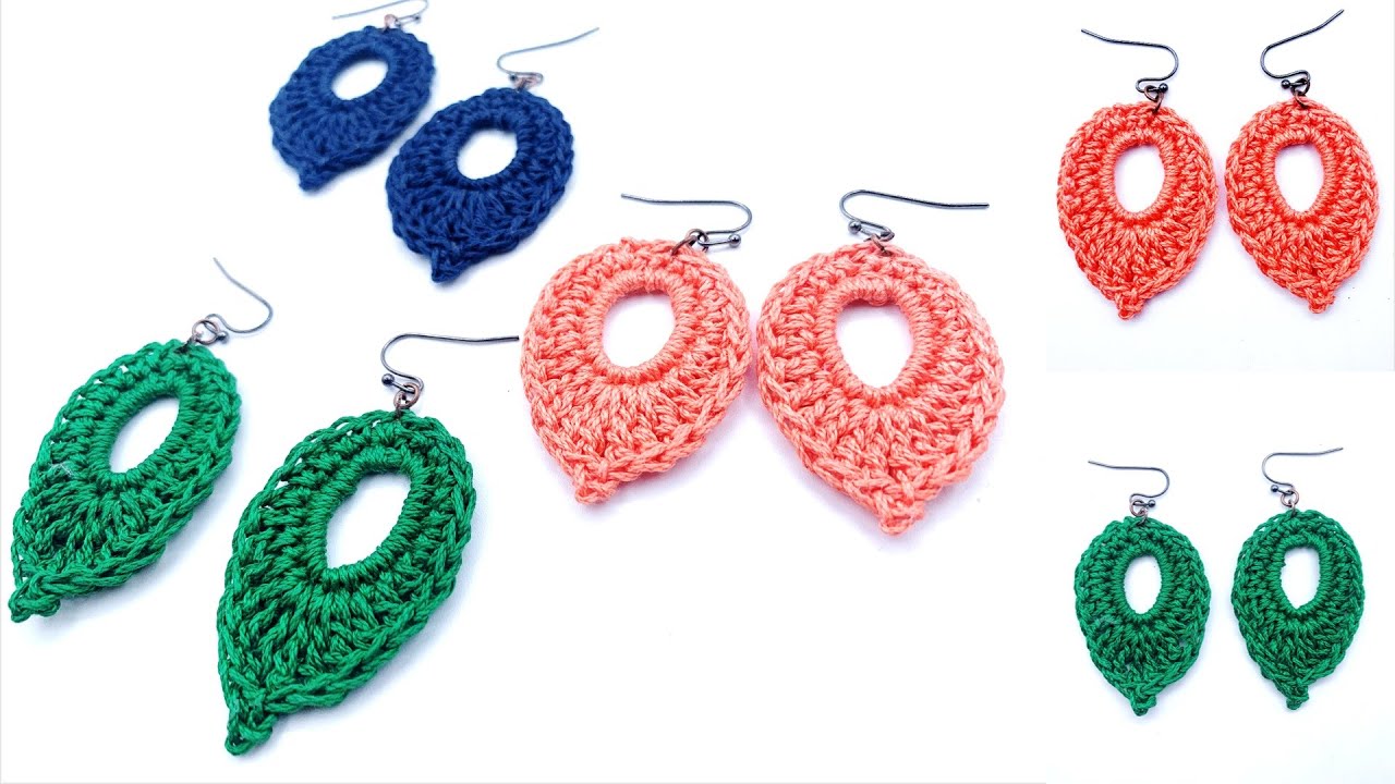 Leaf Drop Crochet Earrings Tutorial | Easy & Elegant Crochet Earrings for Beginners