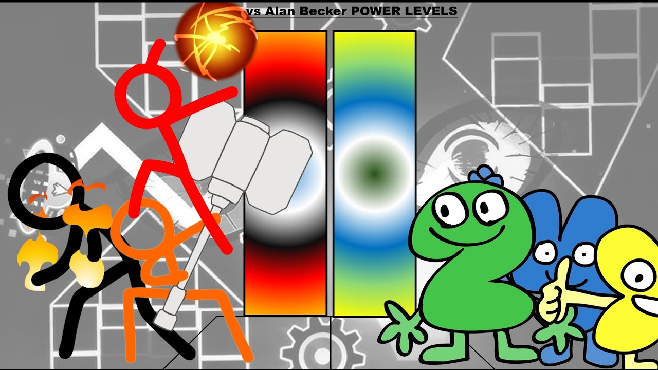 Alan Becker vs BFDI : Power Levels