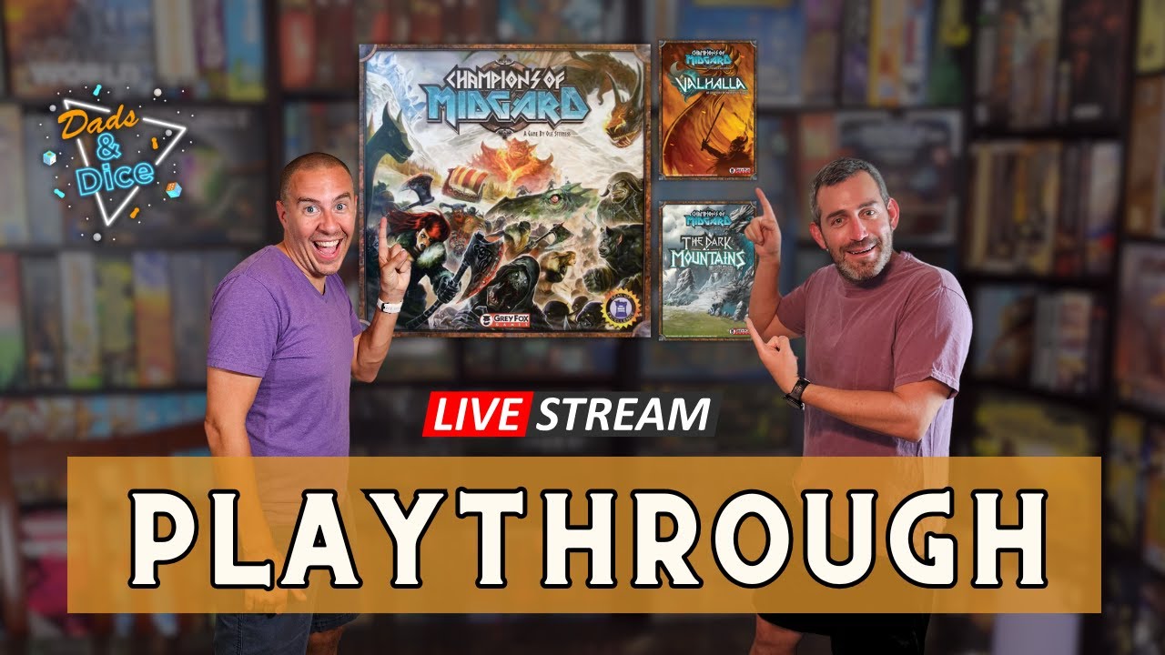 Champions of Midgard + Valhalla & The Dark Mountains Expansion | Playthrough | Live Stream